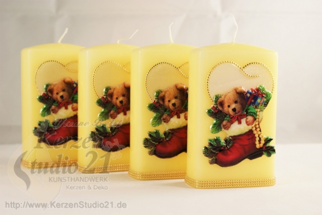 Weihnachtskerzen Set Teddy