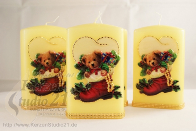 Weihnachtskerzen Set Teddy