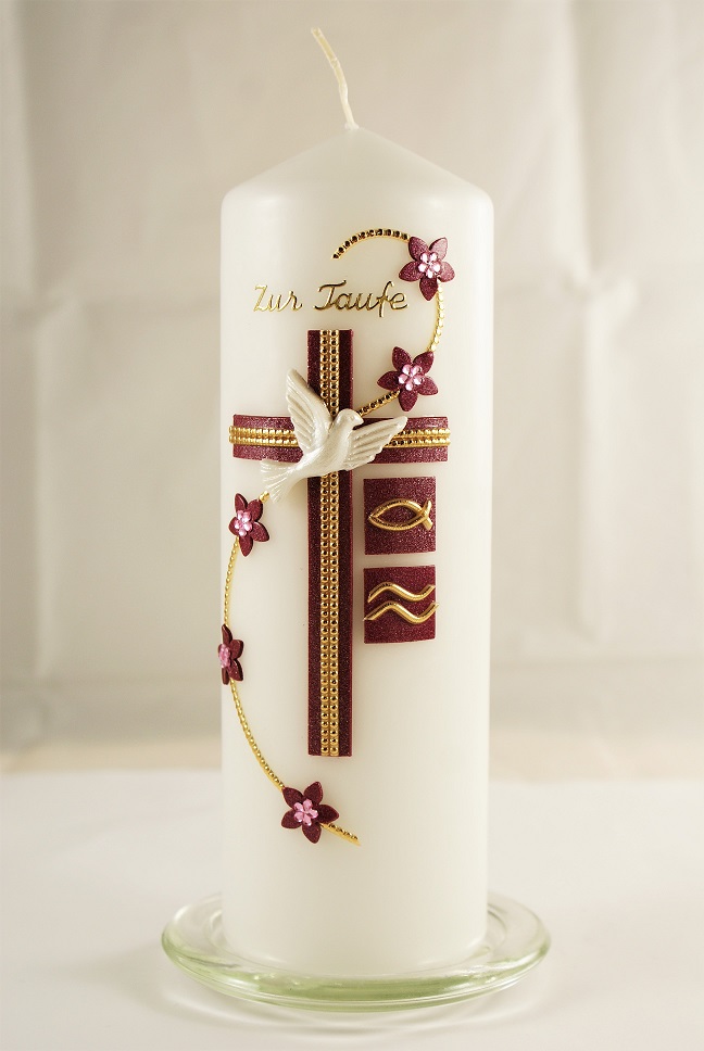 Geschenk Kerze Taufe Geburt Geburtskerze Taufkerze Kerze zur Taufe