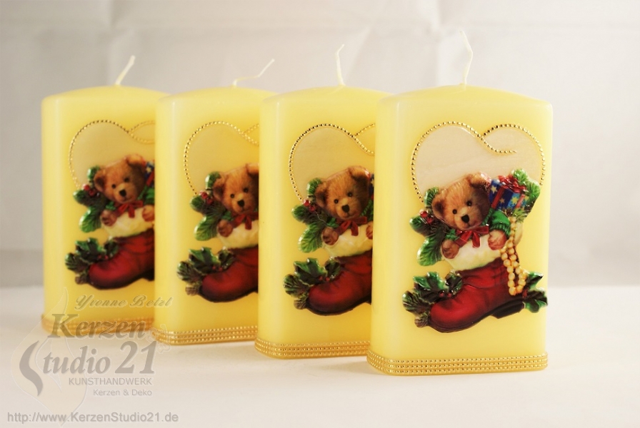 Weihnachtskerzen Set Teddy