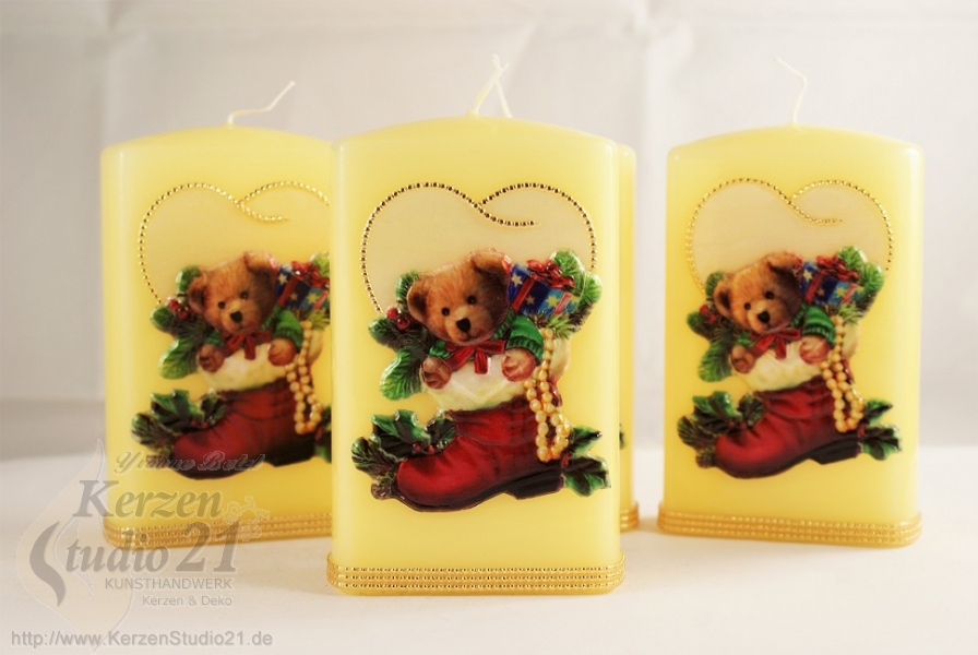 Weihnachtskerzen Set Teddy