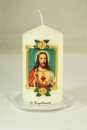 Kerze Jesus gold cremeweiss