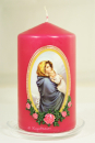 Kerze Mutter Gottes 20 fuchsia / roségold