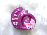 Zur Geburt metallic-pink